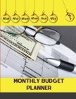 Monthly Budget Planner: Daily and Weekly Financial Organizer Savings - Bills - Debt Trackers January - December Gold Black & Pink Marble Cover Image