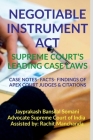 Negotiable Instrument Act- Supreme Court's Leading Case Laws By Jayprakash Somani Cover Image