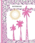 Notebook: PALM TREES ABSTRACT PURPLE BACKGROUND 80's STYLE COVER By Cool Dimension Design Cover Image