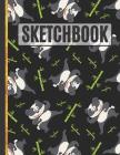 Sketchbook: Panda Bear Martial Arts with Bamboo Sketchbook for Kids: Practice Sketching, Drawing, Writing and Creative Doodling By Creative Sketch Co Cover Image