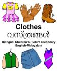 English-Malayalam Clothes Bilingual Children's Picture Dictionary Cover Image