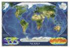 National Geographic World Satellite Wall Map (43.5 X 30.5 In) (National Geographic Reference Map) By National Geographic Maps Cover Image