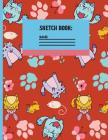 Sketchbook: Large funny Cat pattern Sketch paper for kids to draw in .120 pages (8.5 x 11 Inch). By Creative Line Publishing Cover Image