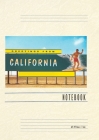 Vintage Lined Notebook Greetings from California, Surfer on Billboard Cover Image