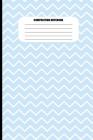 Composition Notebook: Light Blue with White Zig Zags (100 Pages, College Ruled) Cover Image