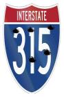 Interstate 315: 6x9 College Ruled Line Paper 150 Pages By World Signs Cover Image