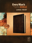 Every Man's Bible Nlt, Large Print, Deluxe Explorer Edition (Leatherlike, Rustic Brown) Cover Image