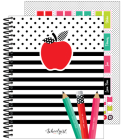 Black, White & Stylish Brights Teacher Planner Cover Image