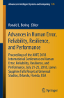 Advances in Human Error, Reliability, Resilience, and Performance: Proceedings of the Ahfe 2018 International Conference on Human Error, Reliability, (Advances in Intelligent Systems and Computing #778) By Ronald L. Boring (Editor) Cover Image