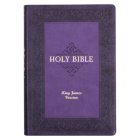 KJV Study Bible, Large Print Faux Leather - Thumb Index, King James Version Holy Bible, Purple Two-Tone By Christian Art Gifts (Created by) Cover Image
