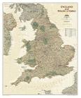 National Geographic: England and Wales Executive Wall Map - Laminated (30 X 36 Inches) By National Geographic Maps Cover Image
