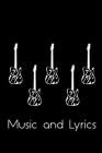 Five Guitars Music and Lyrics Writing Book: A lovely useful music writing notebook for the budding musician or pop or rock star! Musical sheet paper i By Popular Tunes Journals Cover Image