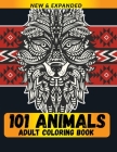 101 Animals Adult Coloring Book: A Fun Coloring Gift Book for Animals Lovers & Adults By Draft Deck Publications Cover Image