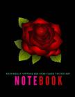 Rockabilly Vintage Red Rose Flash Tattoo Art Notebook: Perfect Bound Composition Book 8 1/2