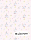 Sketchbook: Sweet Pink Unicorn Horn Fun Framed Drawing Paper Notebook By Sparks Sketches Cover Image
