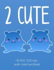 2 Cute: Hamster Lover School Notebook for Girls - 8.5x11 By Fuzzy Friend Press Cover Image