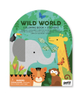 Coloring Book with Stickers Wild World By Petit Collage Cover Image