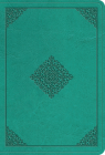 ESV Value Large Print Compact Bible (Trutone, Teal, Ornament Design)  Cover Image