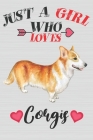 Just a Girl Who Loves Corgis: Cute Line Journal Notebook Gift For Corgi Lover Women and Girls - Who Are Corgi Moms and Sister - 100 Lined Journals N By Mezzo Amazing Dogs Notebook Cover Image