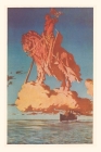 Vintage Journal Phantom Horse and Rider Above Ship By Found Image Press (Producer) Cover Image