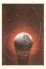 Vintage Journal Rocket Zooms around the Globe Poster Cover Image