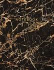 Notebook: Beautiful black marble gold bronze lettering ★ School supplies ★ Personal diary ★ Office notes 8.5 x Cover Image