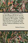 A Menology of England and Wales; Or, Brief Memorials of the Ancient British and English Saints, Arranged According to the Calendar: Together with the By Richard Stanton Cover Image