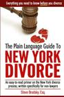 The Plain Language Guide to New York Divorce: An easy-to-read primer on the New York divorce process, specifically written for non-lawyers By Steve Brodsky Esq Cover Image