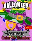 Halloween Mosaic Color By Number: Halloween Coloring Book for Adults Relaxation & Stress Relief (Mosaic Coloring Books) By Irene Barnett Cover Image