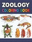 Zoology Coloring Book: Learn The Zoology & Enhance Your Practice. Younger kids for learn anatomy dog, cat, horse, turtle, frog, bird, fish. V By Sarniczell Publication Cover Image