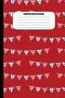 Composition Notebook: Patriotic Flags on Red Background (100 Pages, College Ruled) Cover Image