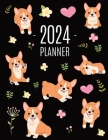 Corgi Planner 2024: Daily Organizer: January-December (12 Months) Beautiful Agenda with Adorable Dogs By Happy Oak Tree Press Cover Image