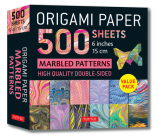 Origami Paper 500 Sheets Marbled Patterns 6 (15 CM): Tuttle Origami Paper: Double-Sided Origami Sheets Printed with 12 Different Designs (Instructions Cover Image