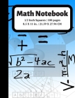 Math Notebook: 1/2 inch Square Graph Paper for Students and Kids, 100 Sheets (Large, 8.5 x 11) By Graph Paper Notebooks Cover Image