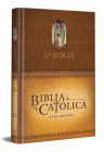 La Biblia Católica: Tamaño grande, tapa dura, marrón, con Virgen Cover Image