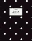 Notebook: Beautiful black polkadot design ★ Personal notes ★ Daily diary ★ Office supplies 8.5 x 11 - big note By Paper Juice Cover Image