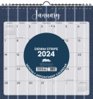 Denim Stripe 2024 12 X 12 Spiral Wall Calendar By Willow Creek Press Cover Image