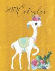 2019 Calendar: Watercoulor Llama with Inspirational Quotes on Yellow Textured Wall Cover By New Age Journals Cover Image