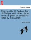 Elegy on Sir W. Forbes, Bart. of Pitsligo. with Other Pieces in Verse. [with an Autograph Letter by the Author.] Cover Image