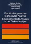 Empirical Approaches to Discourse Analysis- Empirieorientierte Ansaetze in Der Diskursanalyse Cover Image