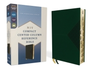 Niv, Compact Center-Column Reference Bible, Leathersoft, Green, Red Letter, Thumb Indexed. Comfort Print By Zondervan Cover Image