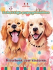 Schattige puppyfamilies - Kleurboek voor kinderen - Creatieve scènes van leuke en speelse hondenfamilies: Charmante tekeningen die creativiteit en ple Cover Image