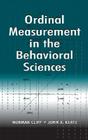 Ordinal Measurement in the Behavioral Sciences By Norman Cliff, John A. Keats Cover Image