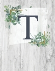 T: Monogram Initial Notebook Letter T - 8.5