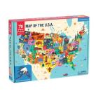 Map of the U.S.A. Puzzle By Mudpuppy, Sol Linero (Illustrator) Cover Image