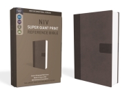 NIV, Super Giant Print Reference Bible, Giant Print, Imitation Leather, Gray, Red Letter Edition By Zondervan Cover Image
