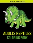 Adults Reptiles Coloring Book: Adult Coloring Book with Stress Relieving Reptiles Book Designs for Relaxation By Design Desk Press Cover Image
