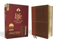 Niv, Life Application Study Bible, Third Edition, Large Print, Leathersoft, Brown, Red Letter Edition By Zondervan Cover Image