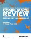 FMCSA Safety Program Effectiveness Measurement: Compliance Review Effectiveness Model Results for Carriers with Compliance Reviews in FY 2008 By Federal Motor Carrier Safety Administrat Cover Image