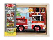 Vehicle Puzzles in a Box By Melissa & Doug (Created by) Cover Image